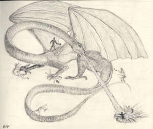 The dragon wreaks havoc